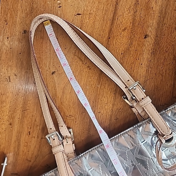 Michael Kors Gun Metal Metallic Jet Set Tote Bag - Picture 10 of 17